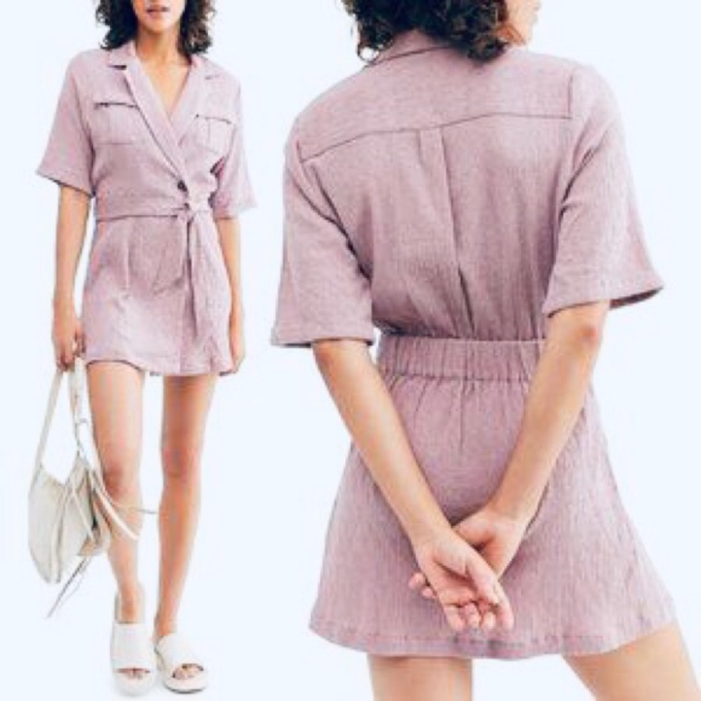 FREE PEOPLE Clementine Mini Tie Waist Dress - Picture 2 of 8